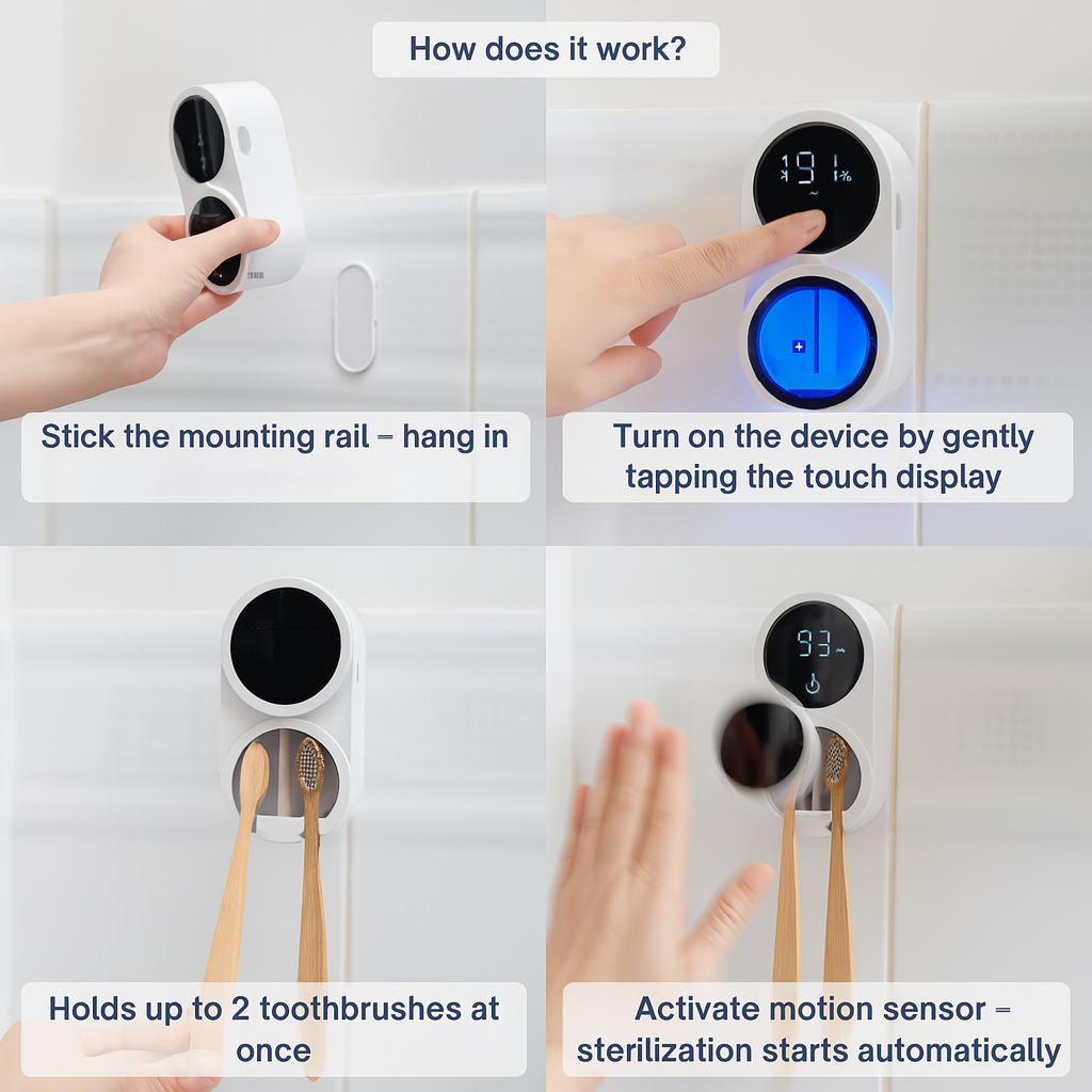 Sleek Toothbrush Sterilizer